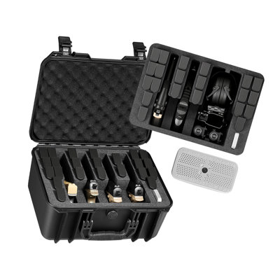 Hard Pistol Case, Heavy Duty Hard Gun Case with XPE Foam Lining, Waterproof Pistol Storage Box with Customizable Interior & Handle for Gun, Lenses, Camera, Gear, TSA Compliant, 15.9x12.5x7.5 in