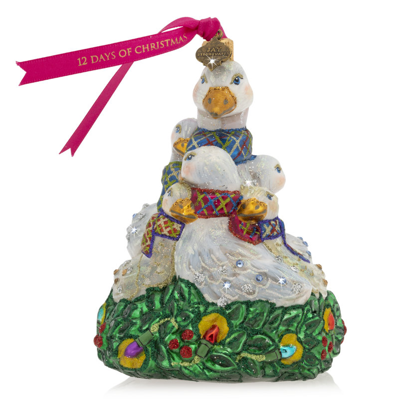 6'' Handmade Glass Animals Holiday Shaped Ornament