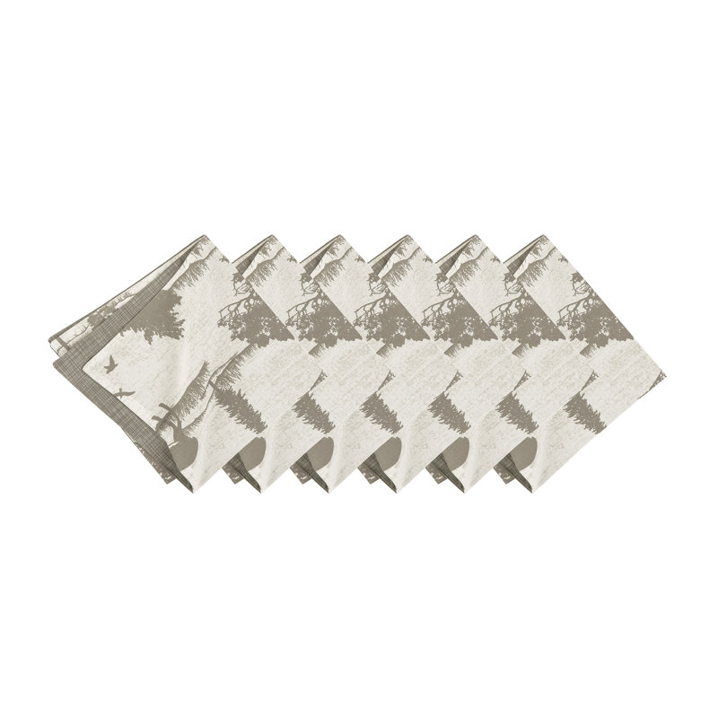 Aleithia 100% Cotton Animals/Nature Square Napkin