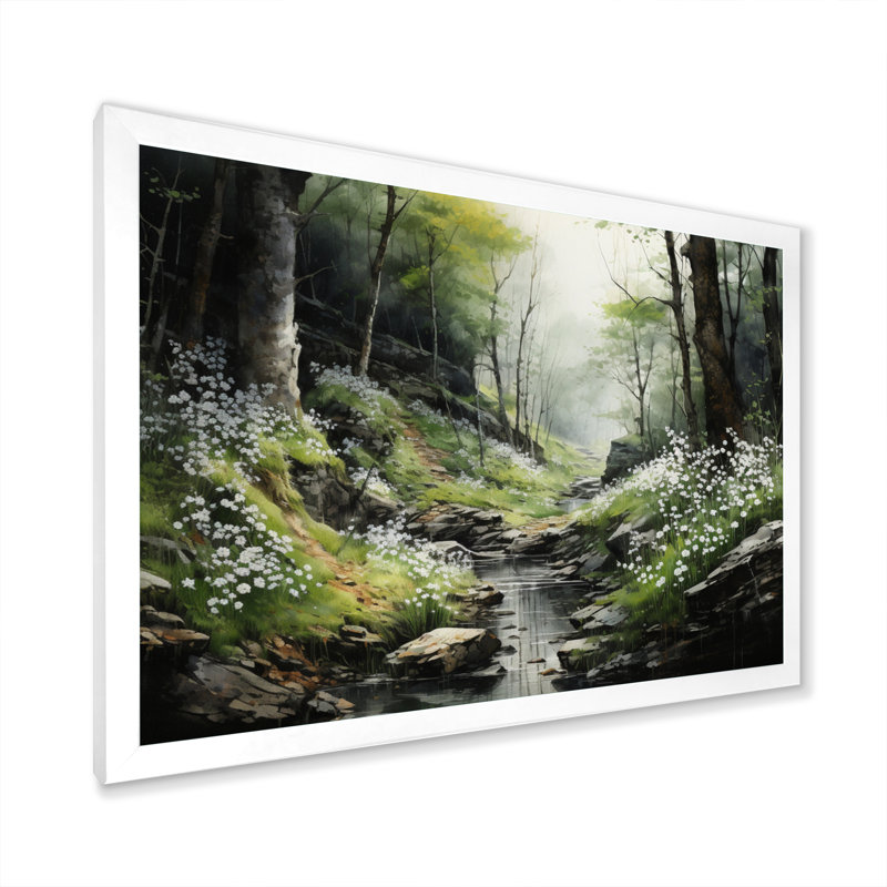 Birkle Forest Secret Haven - Imprimé, H 16 po x l 32 po x P 1 po, Cadre simple blanc