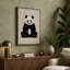 Seated Giant Panda Minimalist - Wrapped Canvas-1815977608-1815977614