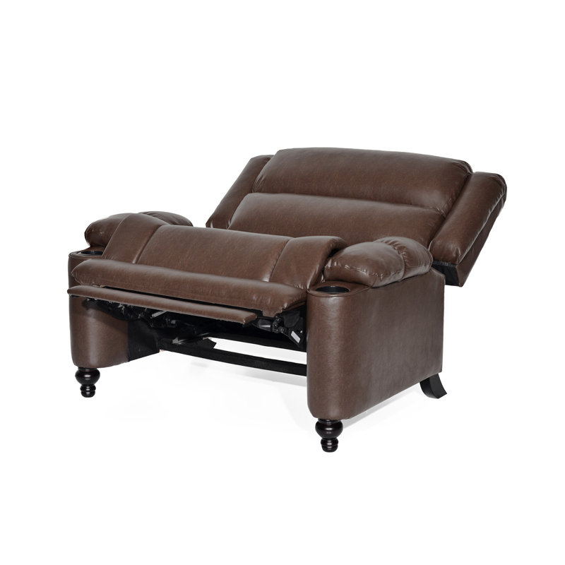 Faux Leather Recliner, Similicuir noyer