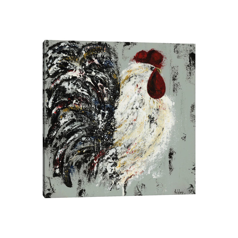 Rooster by Ashley Bradley - Wrapped Canvas Painting