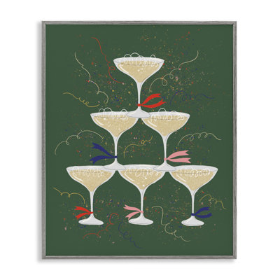  «Celebration Drinks Tower», estampe numérique encadrée par Kristina Hultkrantz