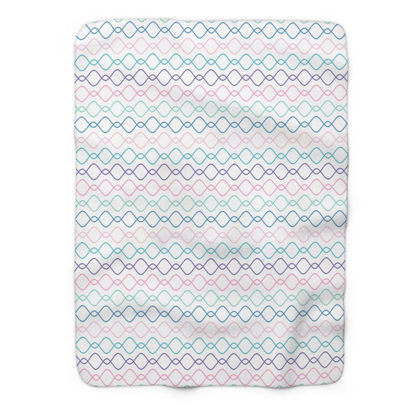 Couverture en sherpa de qualité supérieure 1 pièce Ocean Tides 0057, L 50 po x L 60 po
