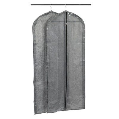 Lilias Hanging Zippered Garment Storage Bag with Clear Vision Front, Set of 2