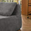 Chaise longue douce en chenille avec grand fauteuil inclinable gris pour la chambre à coucher-1235444020