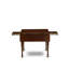 L'ensemble de 3 pièces de table de salle à manger moderne contient une table rectangulaire en bois avec Dropleaf et 2 chaises de salle à manger Parson en tissu brun, acajou-106903516-106903519-109975288