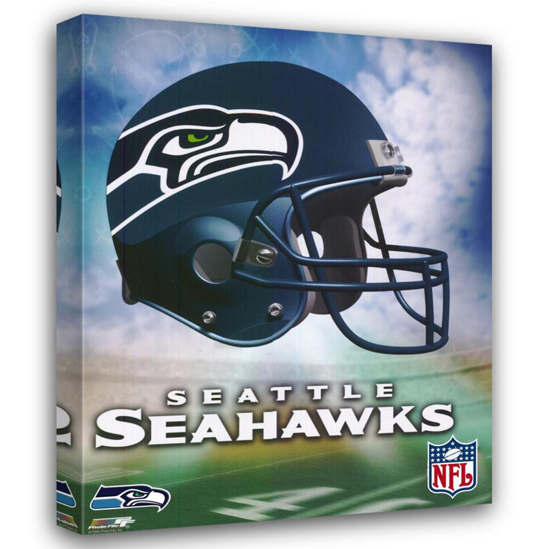 Seattle Seahawks Helmet Logo, 18" H x 14" W