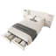 Upholstered Bed With Two Drawers Velvet Beige