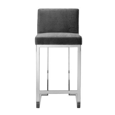     Tabouret de comptoir en velours Pangea Home Dexter