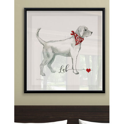 Must Love Labs - Matted and Framed Under Acrylic Glass, Large Living Room Wall Art