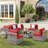 Cawanna 7-Piece Outdoor Rattan Seating Group with Cushions-2093338039-2089120392