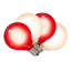 18Lt Red/White LED Glass G40-E12 Filament End-Connecting Set
