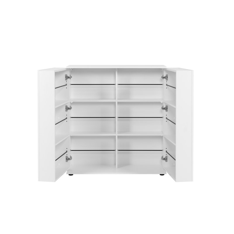 24 Pair Shoe Storage Cabinet, White