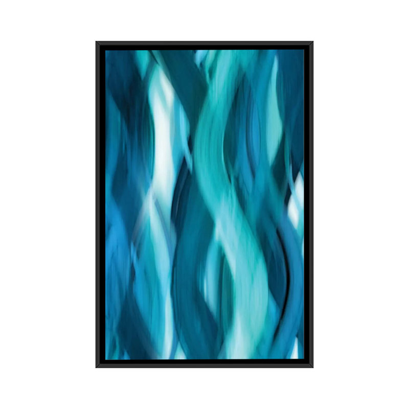 « flow », impression sur toile, Toile encadrée noire, Pas de tapis, H 48 po x l 32 po x P 1,5 po