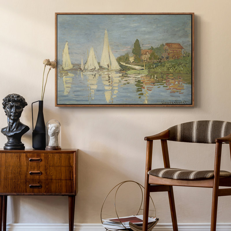 «Vintage Nautical Print - Lxxxvi» sur toile, Noyer, H 27 po x l 41 po