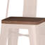 Tabouret 30 "en métal / bois (ensemble de 2)-738763715