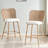 Counter Height Bar Stools Set Of 2,Rattan Bar Stools Set Of 2, 26 Inch Seat Height Wicker Bar Stools Set Of 2, PE Rattan Counter Stool With Metal Legs,Counter Stool Chairs For Patio Balcony Garden