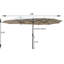 Parasol d'extérieur double face pour terrasse Tiffney-669508166