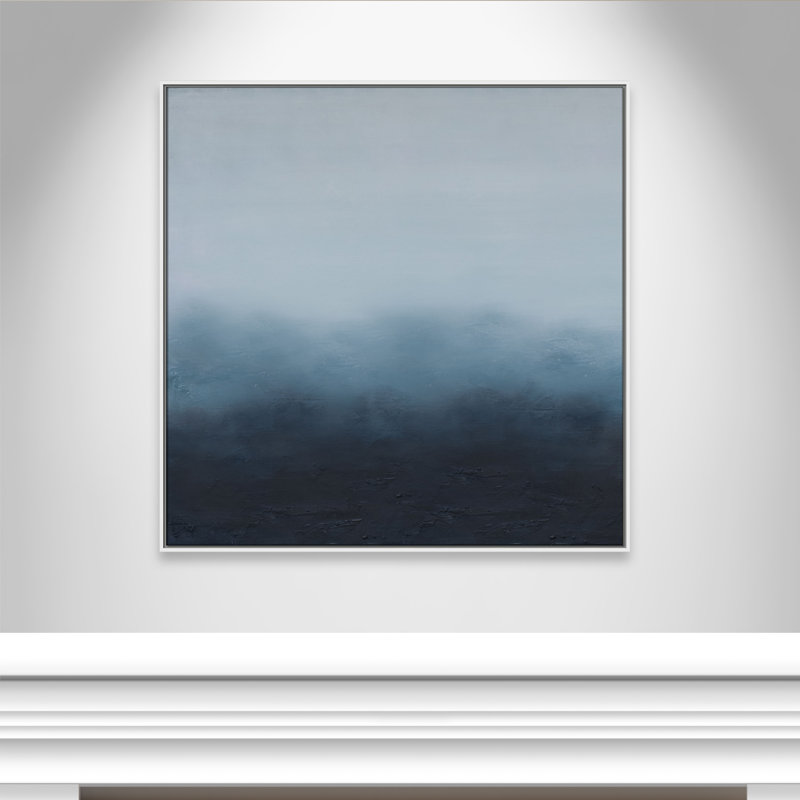 «Elemental II Square Version Print» par S.H. Khân, H 41,5 po x l 41,5 po, Blanc