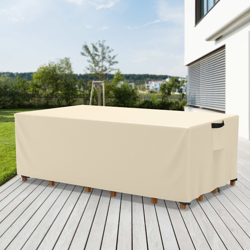 Housse imperméable rectangulaire pour meubles d'extérieur, Beige