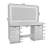 Amelia Premium Vanity Table With Bluetooth Speakers And 11 Spacious Drawers-106057662