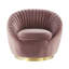 Chaise pivotante en velours rose performance performance Whirr-500667569