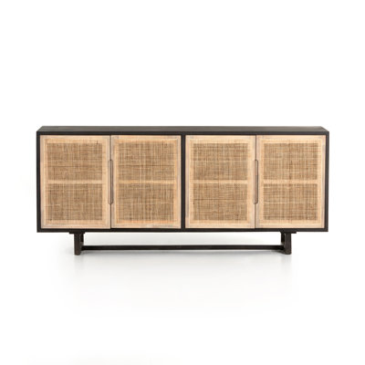 Buffet en bois massif de manguier de 72 po de largeur Nephie
