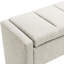 Tabouret de lit rembourré gris avec rangement interne - Compartiment pour meuble-lavabo, siège-1806907406