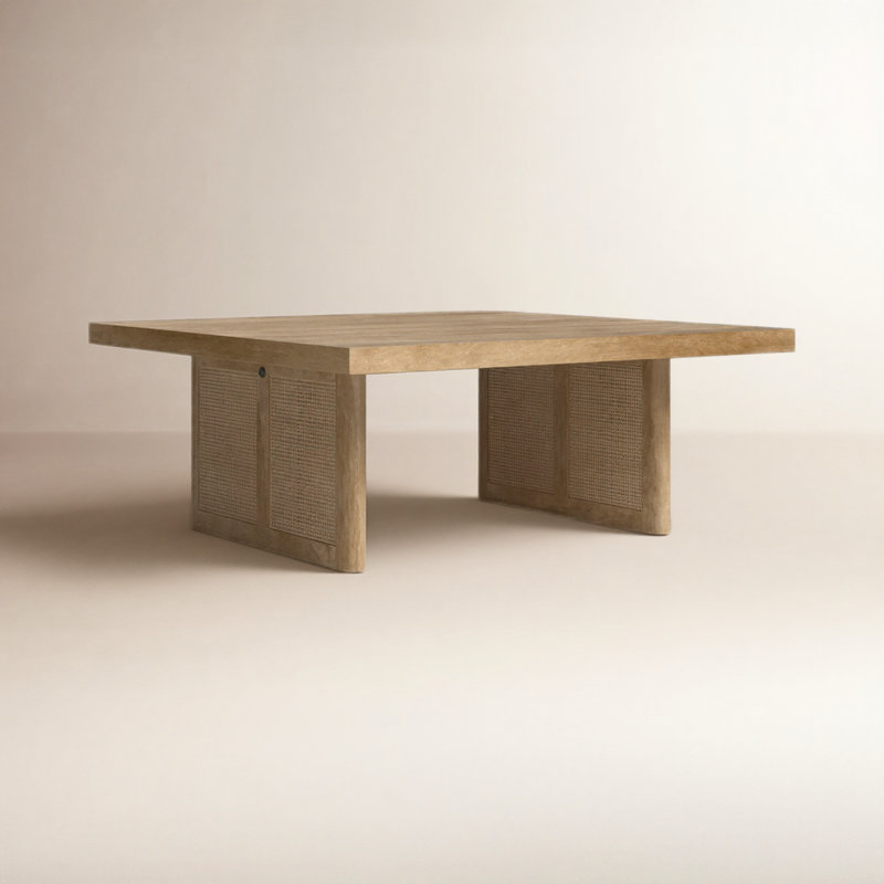 Solid Wood Coffee Table, Light Brown