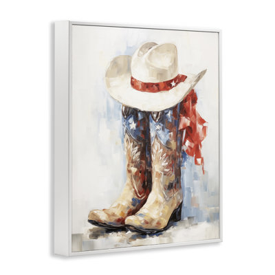 Patriotic Cowboy Boots Giclee Art, design by Arlington Prints