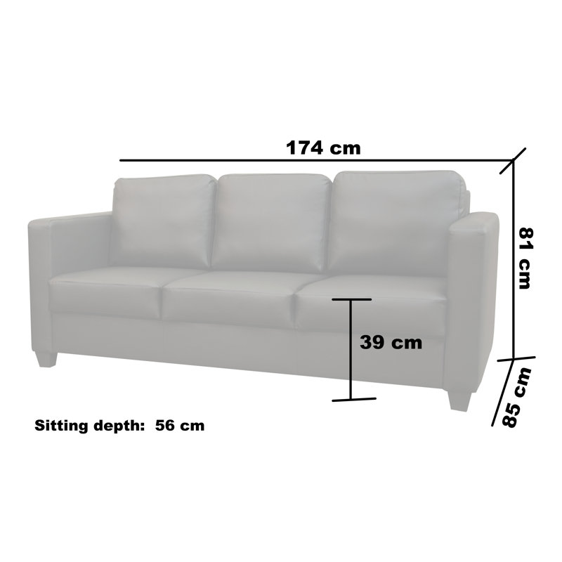 Cube 3+2 Sofa Set Faux Leather