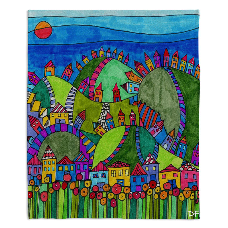 Hand Woven Throw Blanket, 68" x 80"