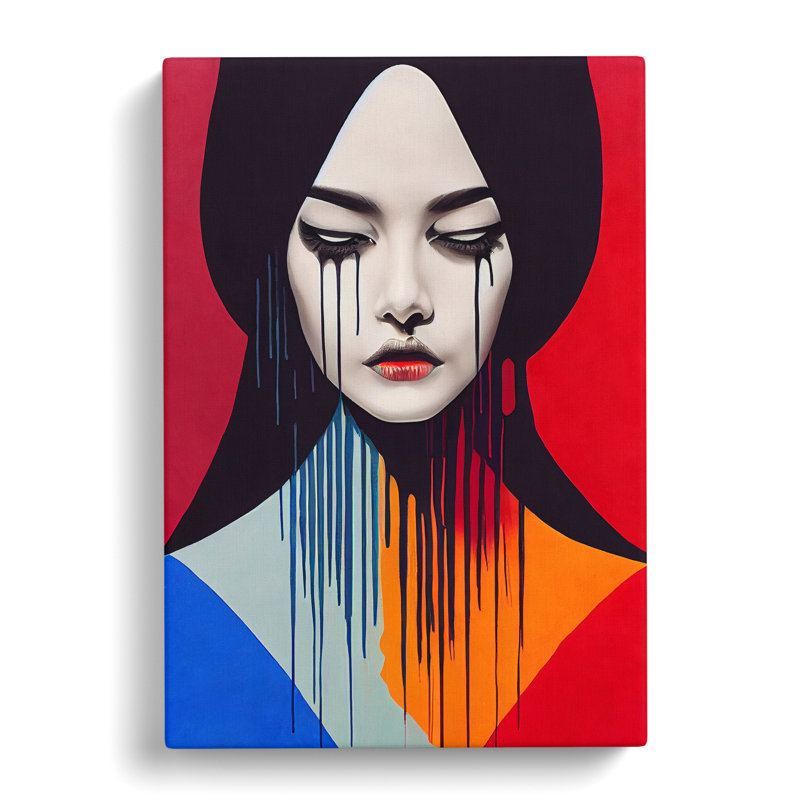 Painted Woman No.2 Abstract - Wrapped Canvas, 76cm H x 50cm W x 3cm D