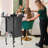 Lockable Salon Trolley Cart With Folding Tray Holders, Metal Baskets And Wheels