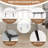 Furiphe Modern Sintered Stone Dining Table for 4 to 6, White Rectangular Kitchen Table-91727911