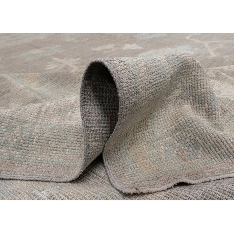 Tapis turc Oushak fait à la main 8 pi 7 po x 9 pi 11 po