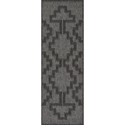 Tapis intérieur / extérieur gris anthracite Ava