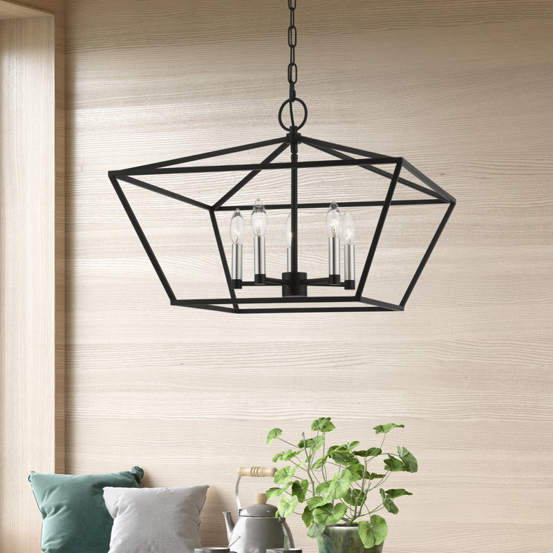 Lustre Veasey, Noir / Nickel brossé