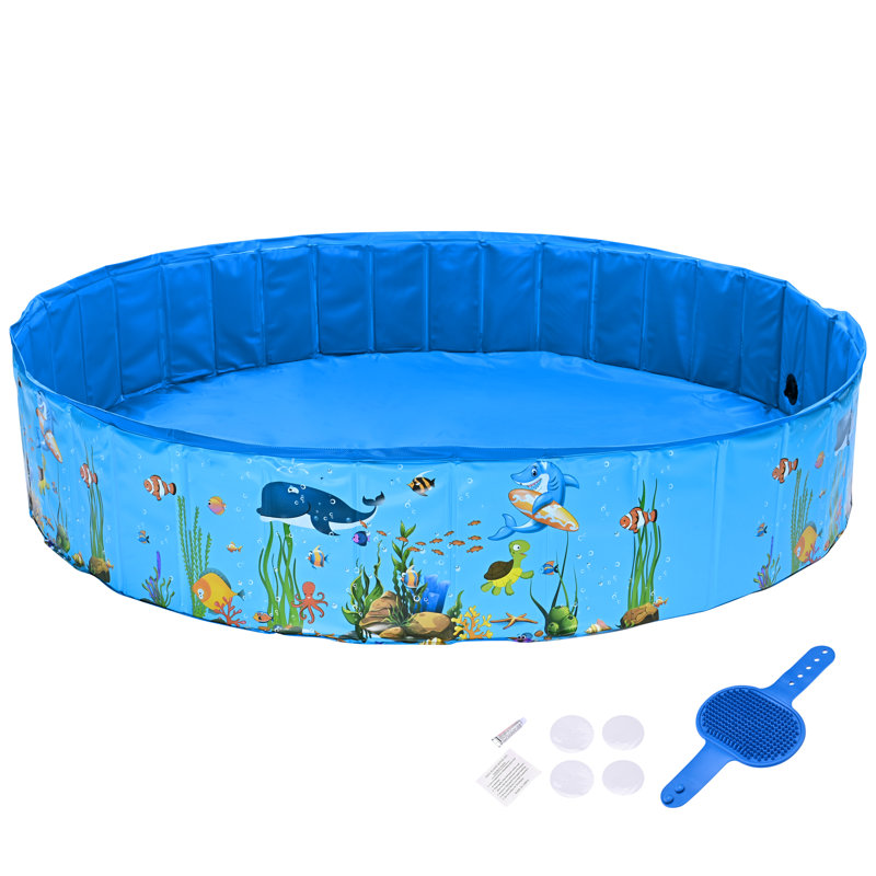 Piscine en plastique pour animaux, Rouge, L 5,3 pi x H 11 po