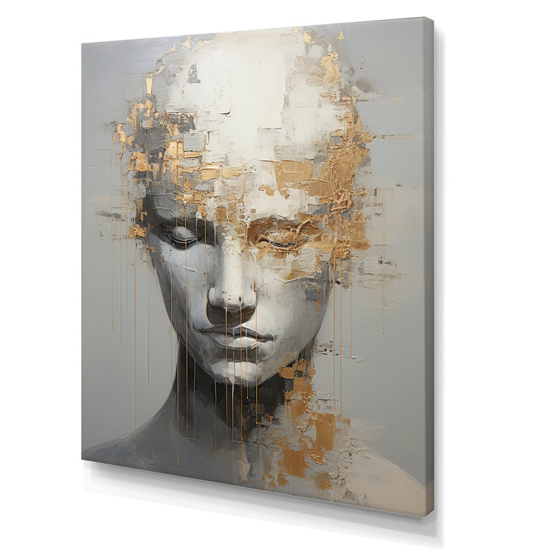 «Man Meditation Mind» sur toile, Toile tendue, H 44 po x l 34 po x P 1,5 po