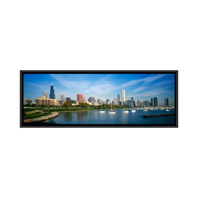 «Panoramic Skyscrapers in a City, Chicago, Illinois» par Panoramic Images - reproduction d'art sur toile