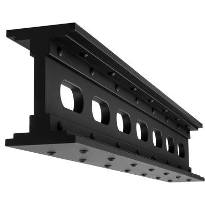 ForgeCraft Industrial Faux Steel Cellular "I" Beam, 7 1/4"W x 11 1/2"H x 144"L, Factory Painted Black