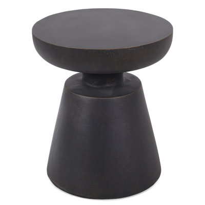 Lightweight Concrete Patio Side Table, Copper, Modern And Sleek, No Assembly, Space Saving Copper Finish, Stylish Functional, Assembly