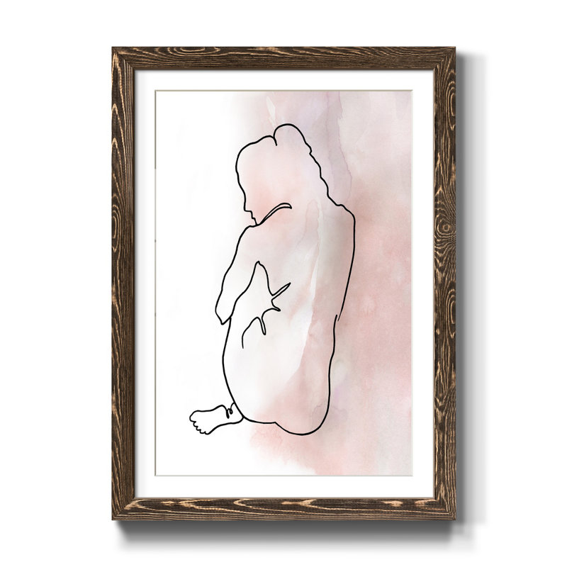Illustration de figure III - Cadre photo, reproduction d'art sur papier, H 44 po x l 31 po x P 1 po, Noyer