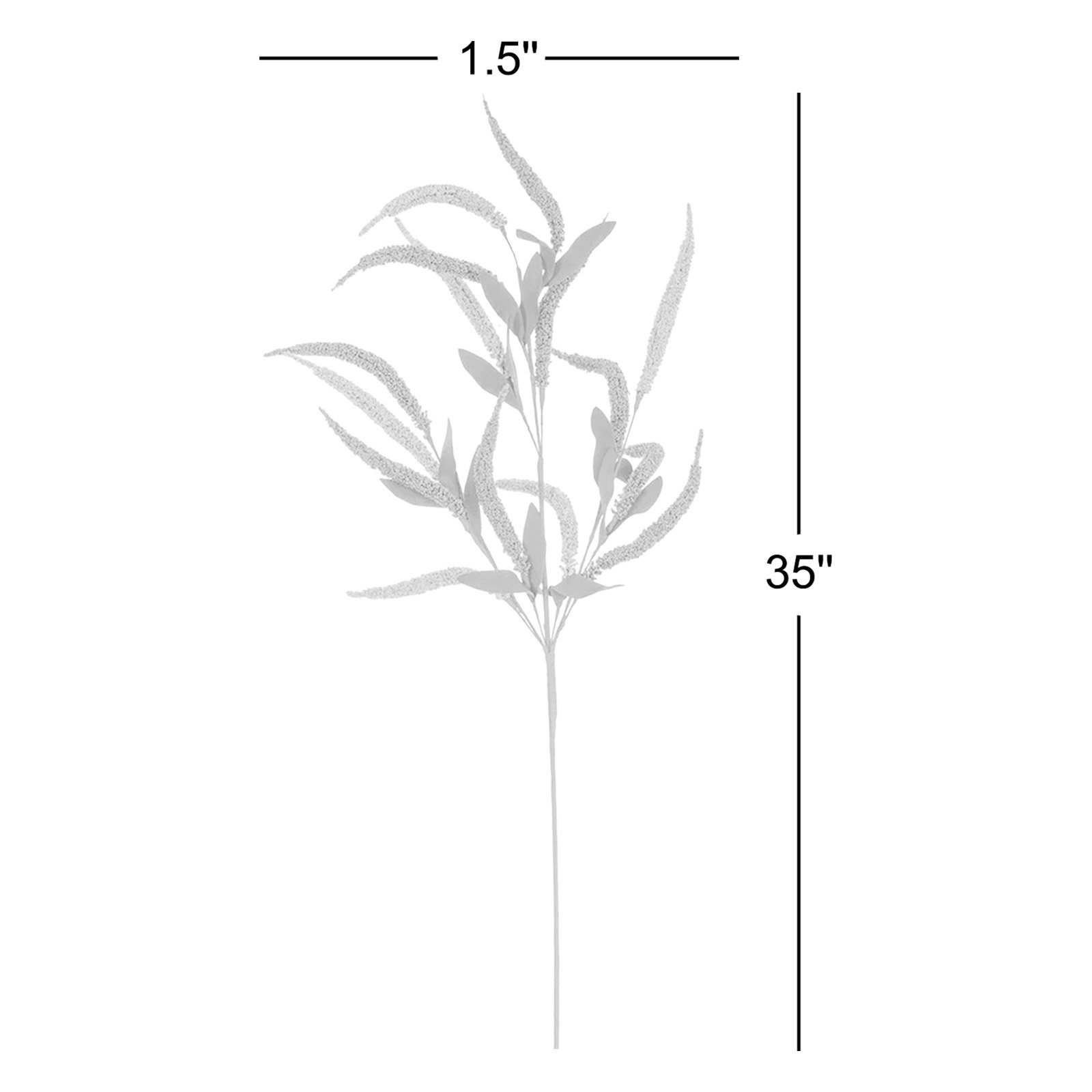 Heather Floral Stems, Gray;Light Green
