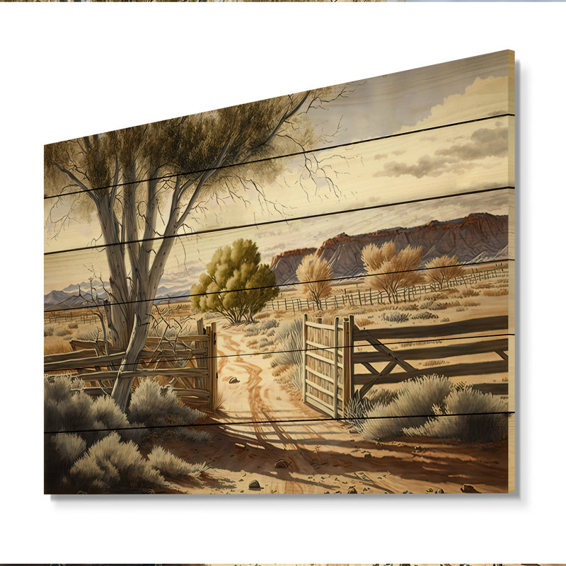 Geff View of The Pasture II - impression sans cadre sur bois, H 12 po x l 20 po x P 1 po