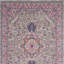 Tapis floral tissé à la machine 9 pi x 12 pi gris