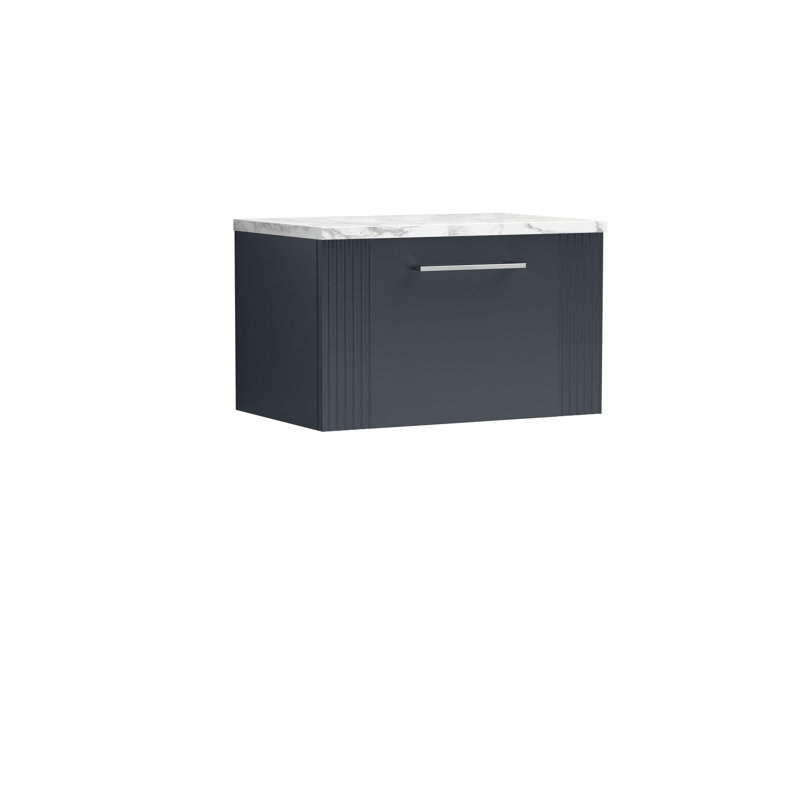 Deco 60.5cm Single Bathroom Vanity Base Only, Soft Black